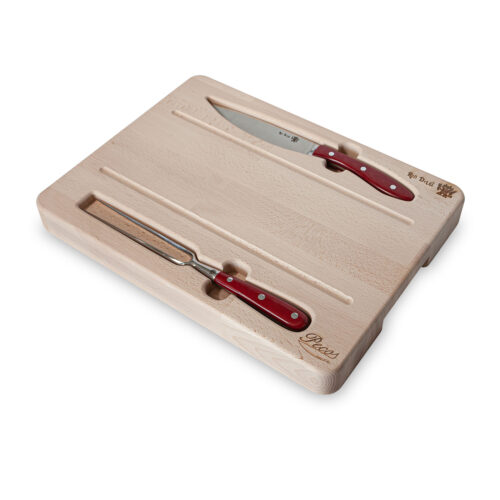 Red Devil Barbecue - Set tagliere forchettone coltello